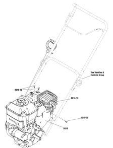 Engine Group Diagram and Parts List for 1696428-00 2013 Briggs and Stratton Snow Blower